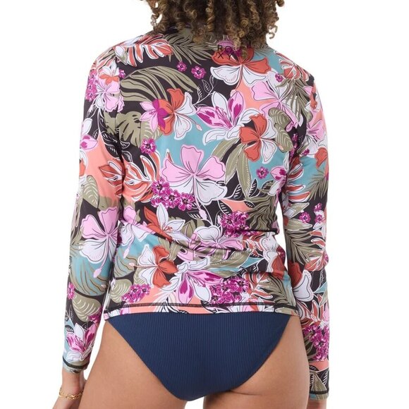 NWT - Roxy Ladies' Sun Protection Tee Pink Floral – Size XS - Picture 3 of 3